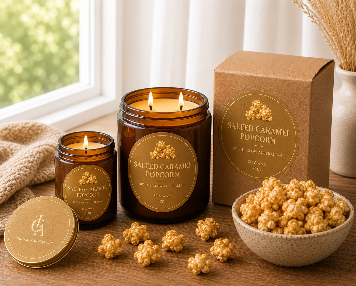 Salted Caramel Popcorn – 80g Signature Candle