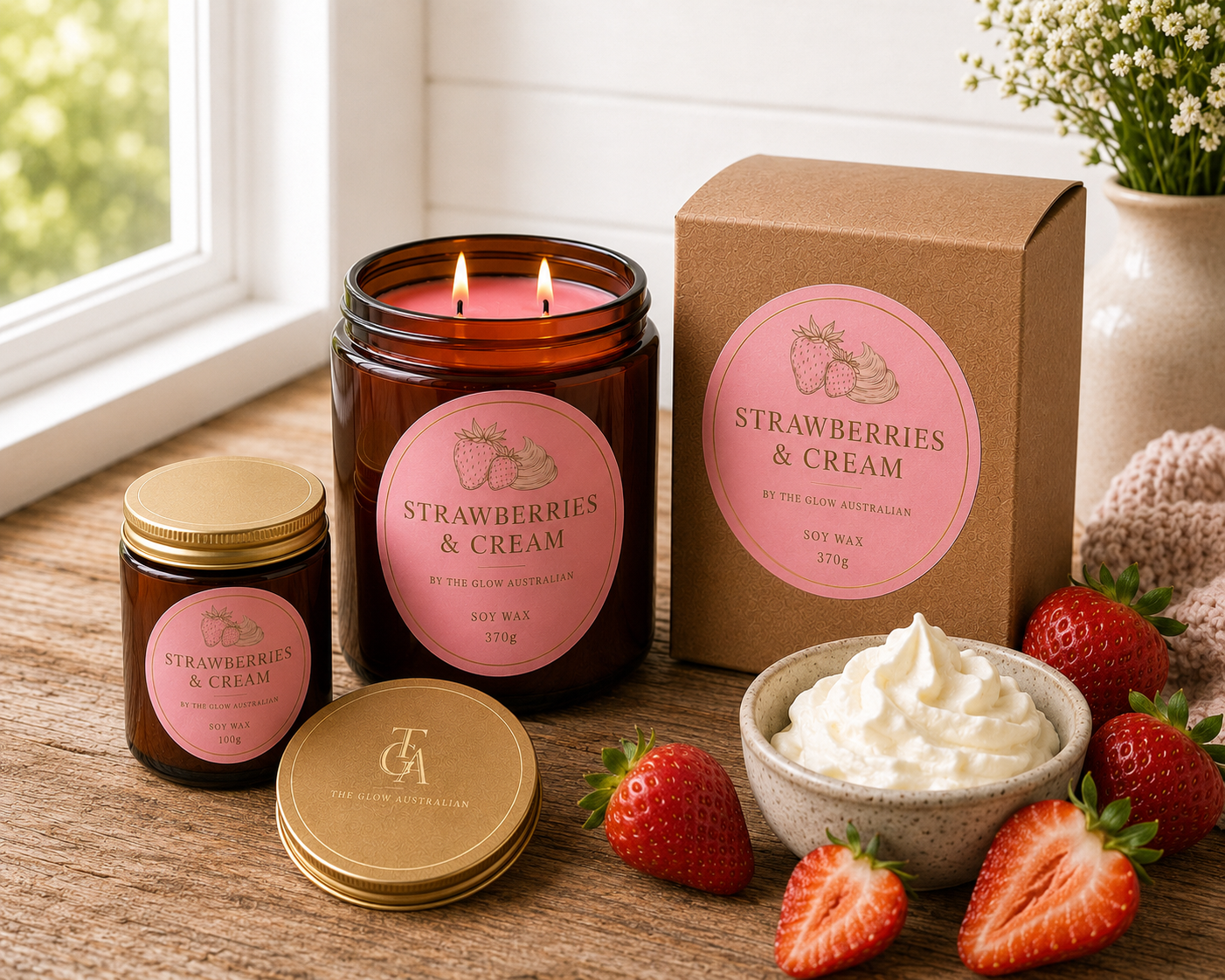 Strawberries & Cream – 80g Signature Candle