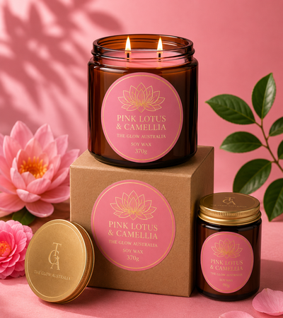 Pink Camellia & Lotus Bloom Candle